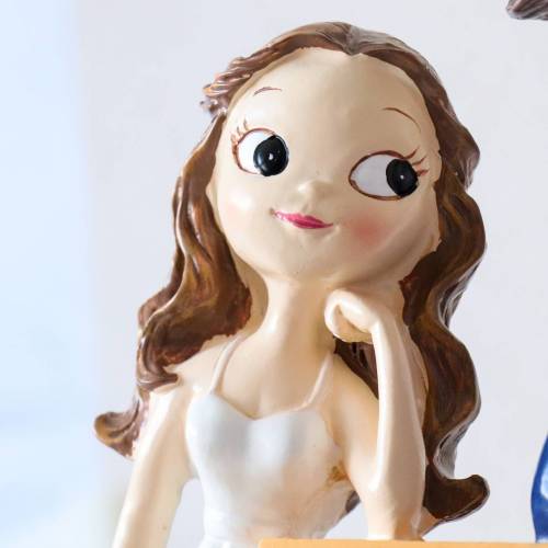 Figura para tarta de boda Novios con pizarra para escribir - Figuras tarta