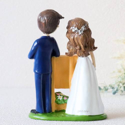 Figura para tarta de boda Novios con pizarra para escribir - Figuras tarta