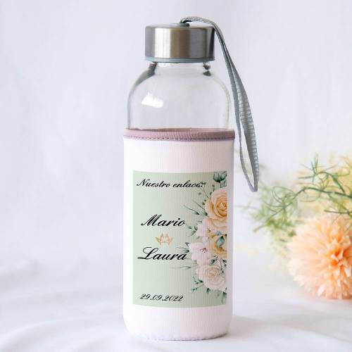 Botella personalizada Boda "Florecer" Detalles de boda - Detalles personalizables para Boda