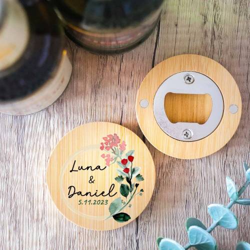Abridor de madera con grabación "Modelo Amor" Detalle boda - Detalles personalizables para Boda