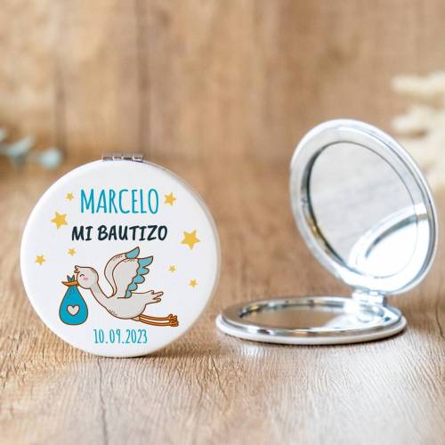 Espejo personalizado "Modelo Noche" Detalles bautizo - Detalles personalizables para Bautizo