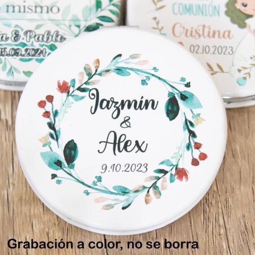 Espejo personalizado "Modelo Raúl" Detalles boda - Detalles personalizables para Bautizo