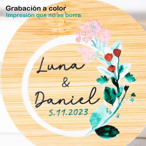Espejo personalizado de madera "Modelo Cupido" Detalles boda