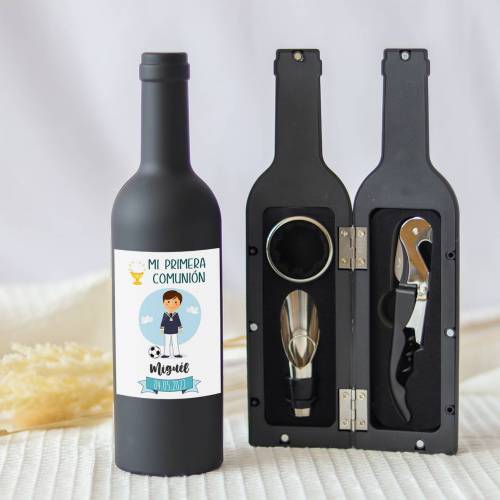 copy of Set accesorios de vino personalizado "Modelo Fútbol" Detalles comunión - Detalles personalizables para Comunión