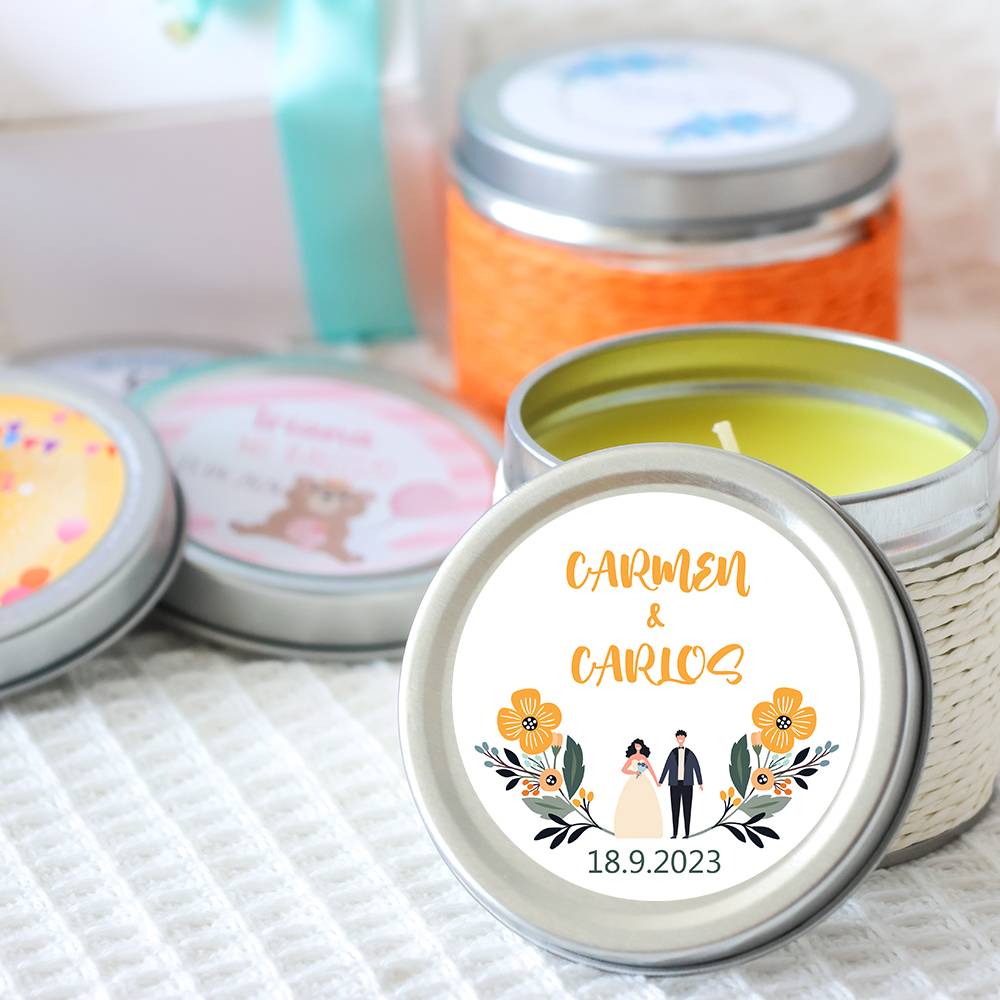Vela personalizada boda aromática "Girasol" detalles boda - Velas personalizadas boda Vela personalizada boda aromática "Girasol" detalles boda - Velas personalizadas boda