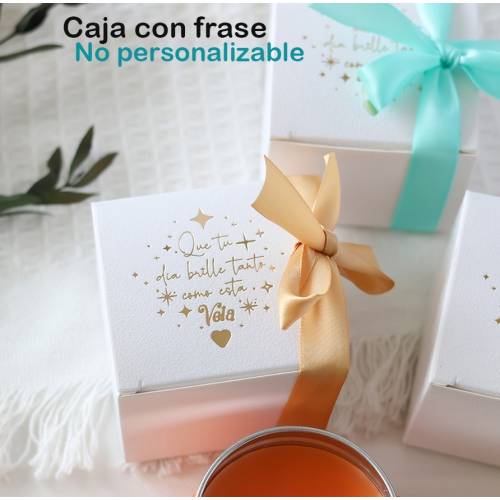 Vela personalizada boda aromática "Lara" detalles boda