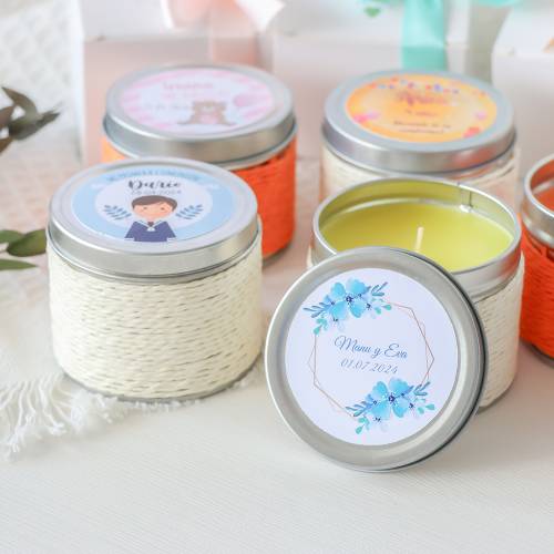 Vela personalizada boda aromática "Lara" detalles boda