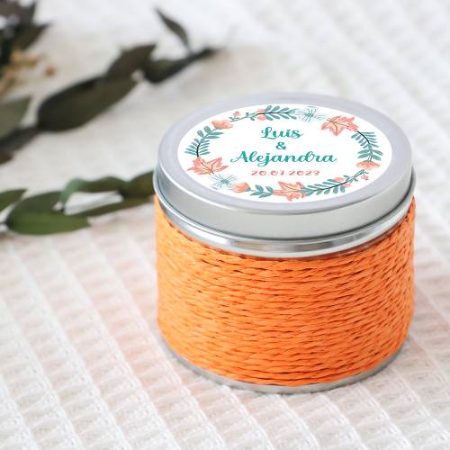 Vela personalizada boda aromática "Summer" detalles boda