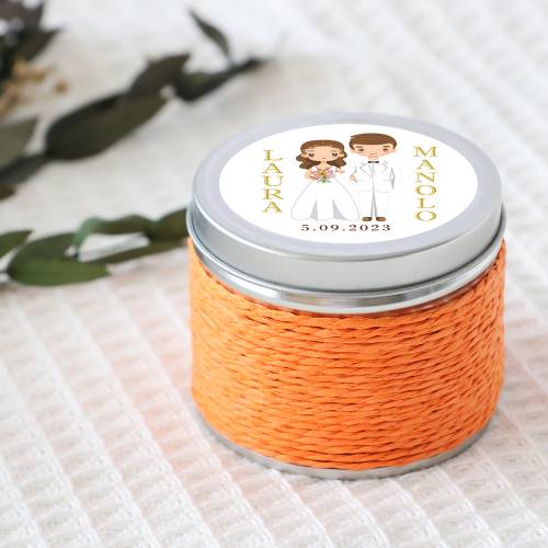 Vela personalizada boda aromática "Together" detalles boda