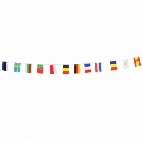 Guirnalda con banderines de diferentes países