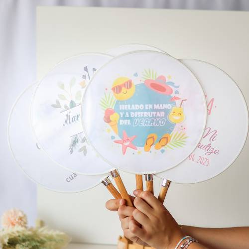 Abanico personalizado para bautizo "Modelo Raúl" Detalles para invitados de bautizo - Inicio