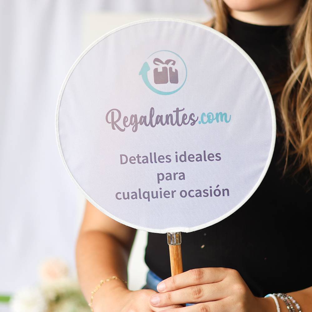 Abanico personalizado con logo "Modelo logo" Detalles personalizados para empresas - Regalos de empresa