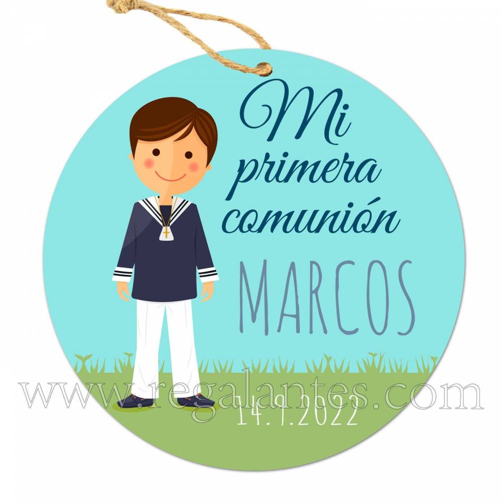 ▷ Yoyo pegatina personalizada modelo Marcos para niño comunión  ❤️