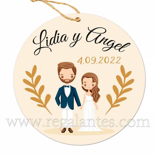 Etiqueta Boda Personalizada Trigo - Pegatinas Y Etiquetas Personalizadas boda