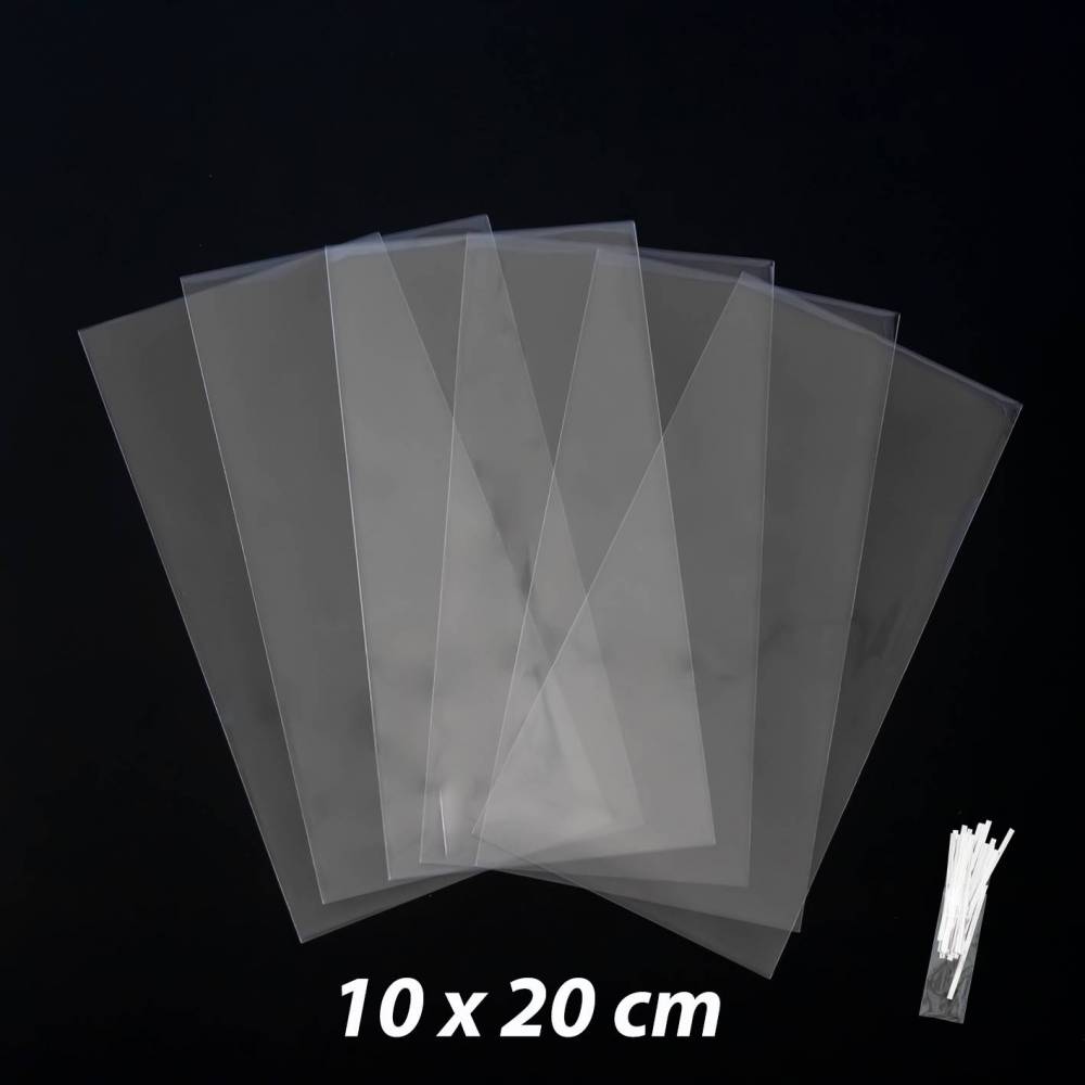 50 bolsas de celefán transparentes baratas 10x20cm - Envoltorio Regalo
