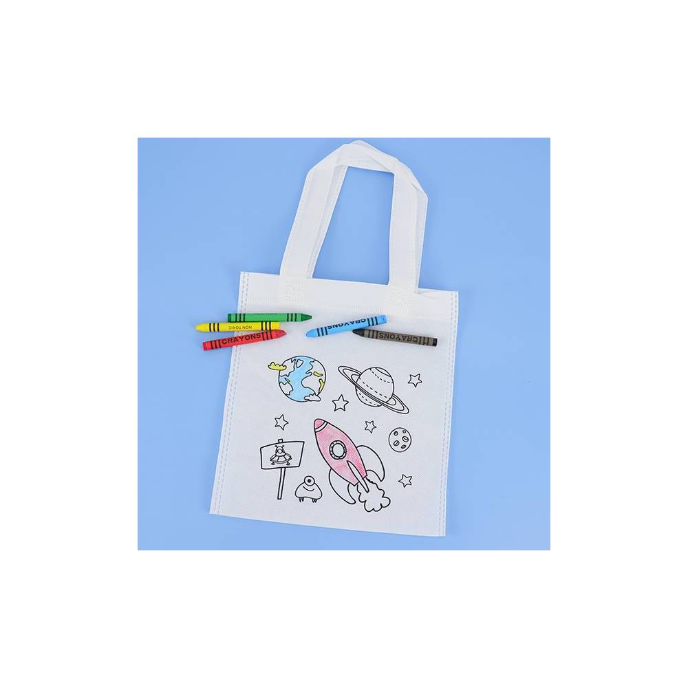 Detalle boda niños bolsa para colorear modelo “Espacio” - Detalles Boda Niños
