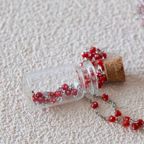 Rosarios para comunión en botellas de cristal - Detalles De Comunión Para Mujeres